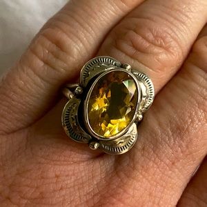 Sterling and Citrine Ring